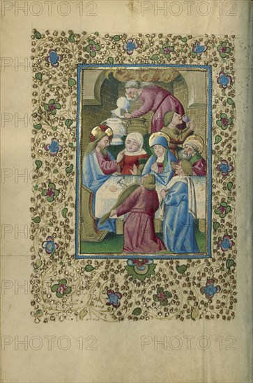 The Marriage at Cana; Naples, Campania, Italy; about 1460; Tempera colors, gold, and ink on parchment; Leaf: 17.1 x 12.1 cm