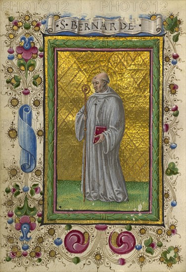 Saint Bernard; Taddeo Crivelli, Italian, died about 1479, active about 1451 - 1479, Ferrara, Emilia-Romagna, Italy; about 1469