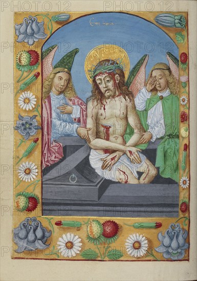 Ecce Homo; Strasbourg, France; early 16th century; Tempera colors on parchment; Leaf: 13.5 x 10.5 cm, 5 5,16 x 4 1,8 in