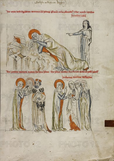 While Saint Hedwig Sleeps, a Candle Falls onto Her Book but Does Not Burn; Saint Hedwig Prophesying the Death of Heinrich