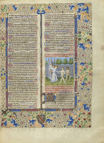 The Expulsion from Paradise; Master of the Oxford Hours, French, active about 1440s, Nantes, probably, France; about 1440–1450