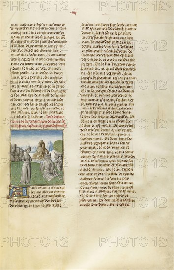 The Vision of Esdras; Ghent, Belgium; about 1475; Tempera colors, gold leaf, and gold paint on parchment; Leaf: 43.8 x 30.5 cm