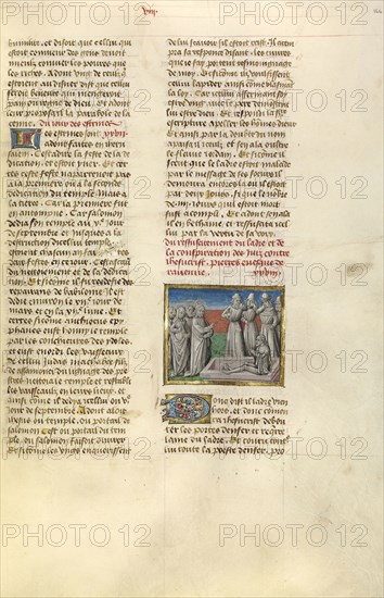 The Raising of Lazarus; Ghent, Belgium; about 1475; Tempera colors, gold leaf, and gold paint on parchment; Leaf: 43.8 x 30.5 cm