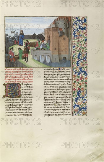 King Charles VI of France Preparing for War with England; Master of the Getty Froissart, Flemish, active about 1475 - 1485