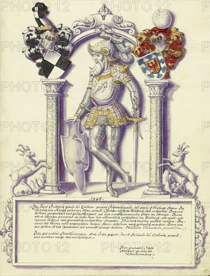 Friedrich IV Hohenzollern; Jörg Ziegler, German, early 16th century - 1574,1577, Rottenburg, Germany; about 1572; Pen and ink