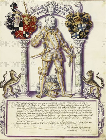 Eitelfriedrich VI Hohenzollern; Jörg Ziegler, German, early 16th century - 1574,1577, Rottenburg, Germany; about 1572; Pen