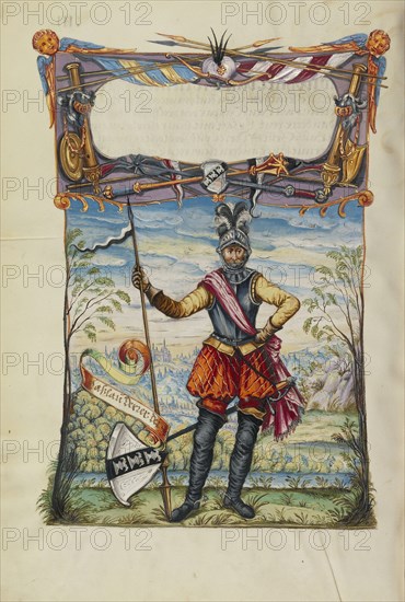 Lasslau Derrer V; Nuremberg, Germany; about 1626 - 1711; Tempera colors with gold and silver highlights on parchment; Leaf