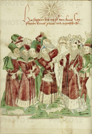 The Royal Couple with Astrologists; Follower of Hans Schilling, German, active 1459 - 1467, from the Workshop of Diebold Lauber
