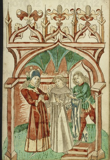 Barlaam Saying Farewell to Josaphat; Follower of Hans Schilling, German, active 1459 - 1467, from the Workshop of Diebold