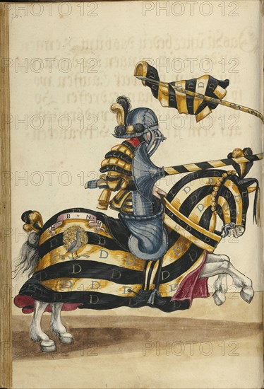 A Tournament Contest; Augsburg, probably, Germany; about 1560 - 1570; Tempera colors and gold and silver paint on paper