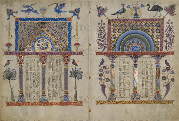 Canon Tables from the Zeyt'un Gospels, FOLIOS 1 AND 8
