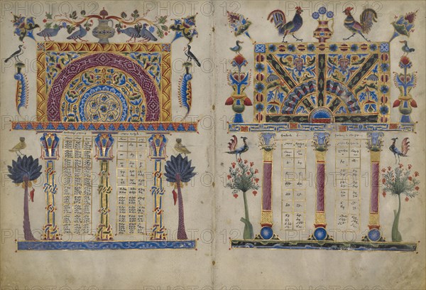 Canon Tables from the Zeyt'un Gospels, FOLIOS 3 AND 6