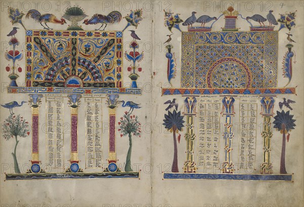 Canon Tables from the Zeyt'un Gospels, FOLIOS 4 AND 5
