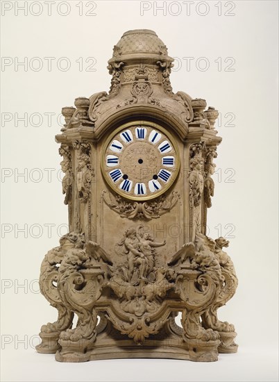 Model for a Mantel Clock; Paris, France; about 1700; Terracotta; enameled metal; 78.7 x 52.1 x 24.1 cm, 31 x 20 1,2 x 9 1,2 in