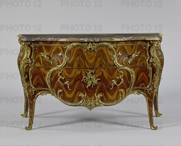 Commode; Attributed to Jean-Pierre Latz, French, about 1691 - 1754, Paris, France; about 1745–1749; Oak and poplar veneered