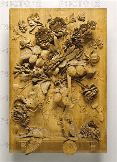 Carved Relief; Aubert-Henri-Joseph Parent, French, 1753 - 1835, Paris, France; 1791; Limewood; 58.7 x 39.7 x 5.7 cm