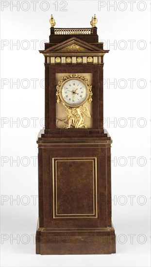Long Case Musical Clock; Clock case by David Roentgen, German, 1743 - 1807, master 1780), Gilt-bronze mounts by François Rémond