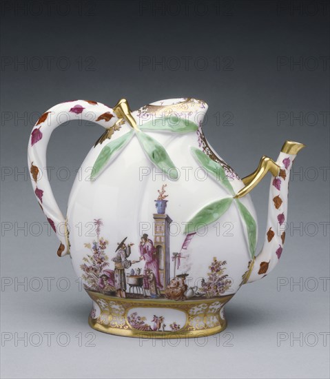 Wine Pot; Studio of Johann Gregor Höroldt, German, 1696 - 1775, Meissen Porcelain Manufactory, German, active 1710 - present