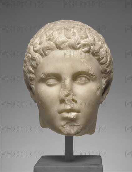 Head of Hephaistion; Greece; about 320 B.C; Marble; 26 × 20.5 × 23.3 cm, 10 1,4 × 8 1,16 × 9 3,16 in