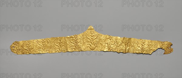 Funerary Headband; Italy; about 300 B.C; Gold; 28 cm, 11 in