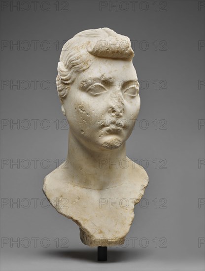Bust of Livia Drusilla; Italy, Europe; 1 - 25; Marble; 40.5 × 20.3 × 20.3 cm, 15 15,16 × 8 × 8 in