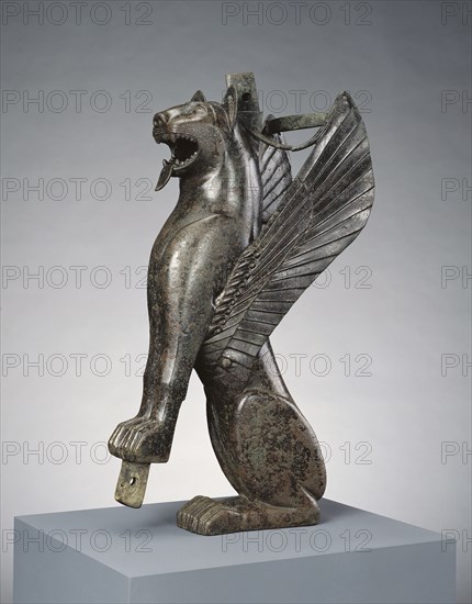 Winged Feline; Tartessos, Spain; 700 - 575 B.C; Bronze; 61 × 19.4 × 33 cm, 24 × 7 5,8 × 13 in