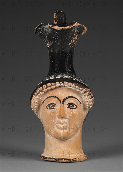 Woman with Arched Eyebrows; Sabouroff Class; Athens, Greece; about 470 B.C; Terracotta; 18.8 cm, 7 3,8 in