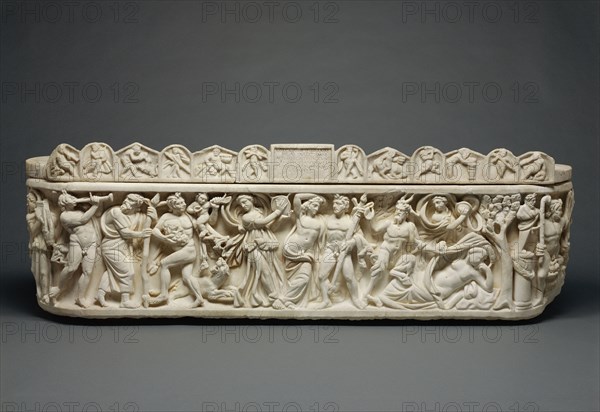 Sarcophagus with Scenes of Bacchus; Roman Empire; A.D. 210–220; Marble