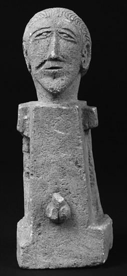 Small Herm; Macedonia, Greece; 1st century B.C; Limestone; 33 × 13 × 10.6 cm, 13 × 5 1,8 × 4 3,16 in