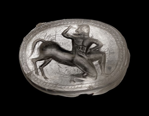 Centaur; 525 - 500 B.C; Rock crystal; 2.2 × 1.6 × 1.2 cm, 7,8 × 5,8 × 7,16 in