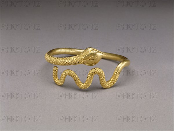 Snake Bracelet; Egypt; 3rd - 2nd century B.C; Gold; 6.6 cm, 2 5,8 in