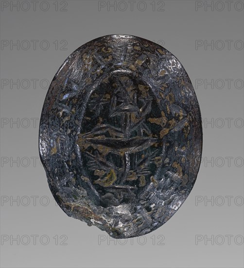 Engraved Gem; Roman Empire; 1st - 4th century; Bloodstone Ringstone; 1.4 x 1.1 cm, 9,16 x 7,16 in