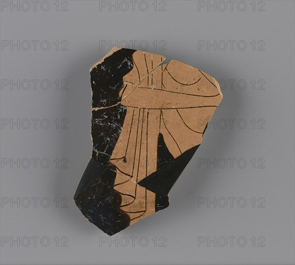 Attic Red-Figure Oinochoe Fragment; Attributed to the Manner of the Berlin Painter, Greek, Attic, active about 500 - about 460