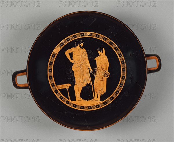 Wine Cup with a Boy Holding a Lyre; Douris, Greek, Attic, active 500 - 460 B.C., and Python, Greek, Attic, active about 500