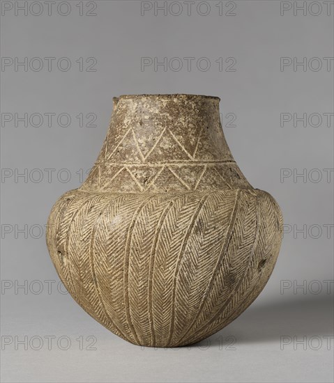 Collared Jar with Spiral Designs; Cyclades, Greece; 3000 - 2800 B.C; Terracotta; 14.9 × 14.6 cm, 5 7,8 × 5 3,4 in