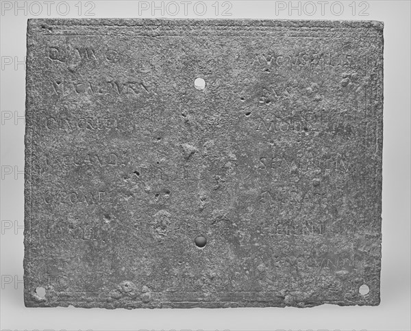 One Plaque of a Roman Military Diploma; Roman Empire; A.D. 88; Bronze; 19.2 × 15.2 × 3 cm, 7 9,16 × 6 × 1 3,16 in