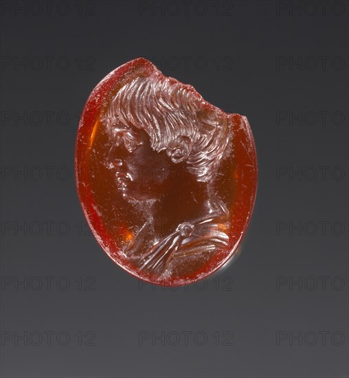 Engraved Gem; about 20; Honey-colored sard; 1.5 × 1.2 × 0.3 cm, 9,16 × 7,16 × 1,8 in