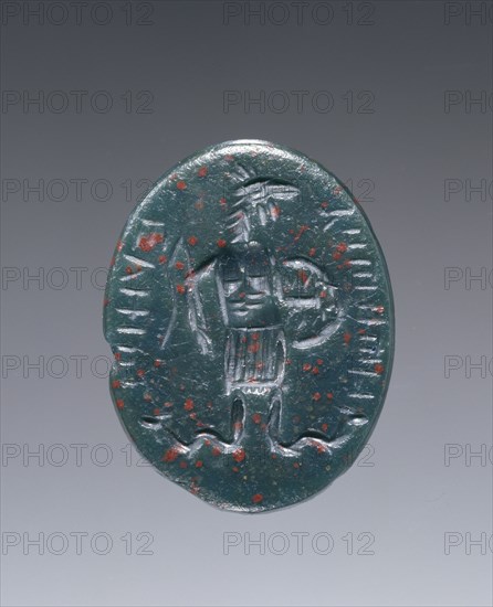 Engraved Gem; Italy; 2nd century; Heliotrope; 1.4 x 1.1 cm, 9,16 x 7,16 in