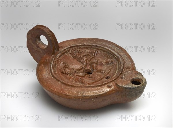 Lamp, South Anatolia, Anatolia; 1st - 4th century; Terracotta; 2.4 x 7.2 x 9.6 cm, 15,16 x 2 13,16 x 3 3,4 in