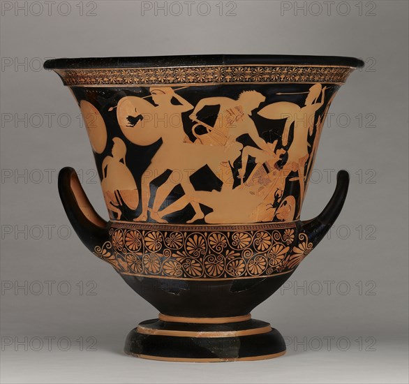 Attic Red-Figure Calyx Krater Fragment; Attributed to Syleus Painter, Greek, Attic, active 490 - 470 B.C., Athens, Greece