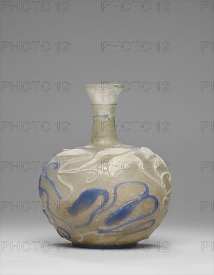 Snake-Thread Flask; Eastern Mediterranean; 3rd century; Glass; 14.2 cm, 5 9,16 in