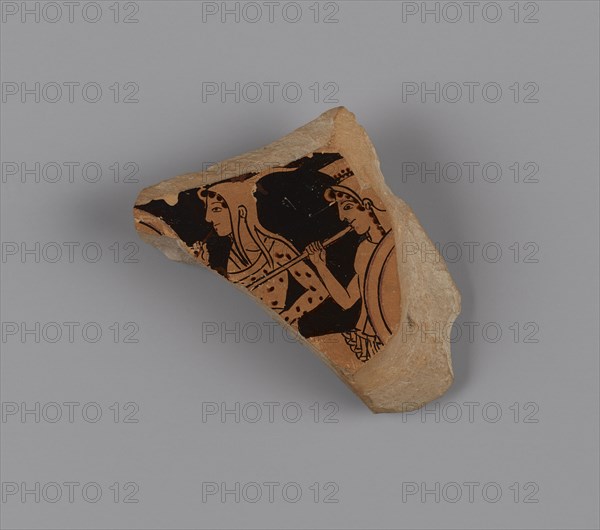 Red-Figure Volute Krater Fragment; Attributed to the Kleophrades Painter, Greek, Attic, active 505 - 475 B.C., Athens, Greece