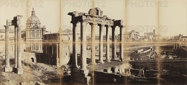 Il Foro Romano in Fotografia , View of the Roman Forum; Giuseppe Ninci, Italian, 1823 - 1890, about 1868; Albumen silver print
