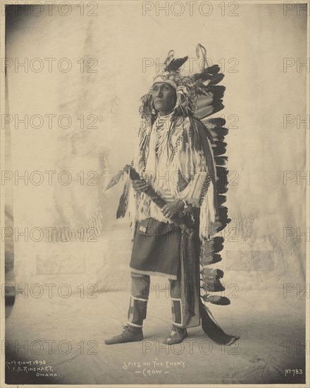 Spies on the Enemy, Crow; Adolph F. Muhr, American, died 1913, Frank A. Rinehart, American, 1861 - 1928, 1898; Platinum print