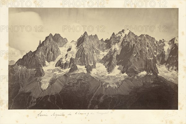 Aiguille de Charmoz; Bisson Frères, French, active 1840 - 1864, Savoy, Alps, France; about 1860; Albumen silver print