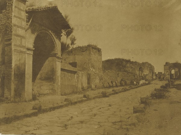 Voie du tombeaux; Firmin Eugène Le Dien, French, 1817 - 1865, Possibly printed by Gustave Le Gray, French, 1820 - 1884