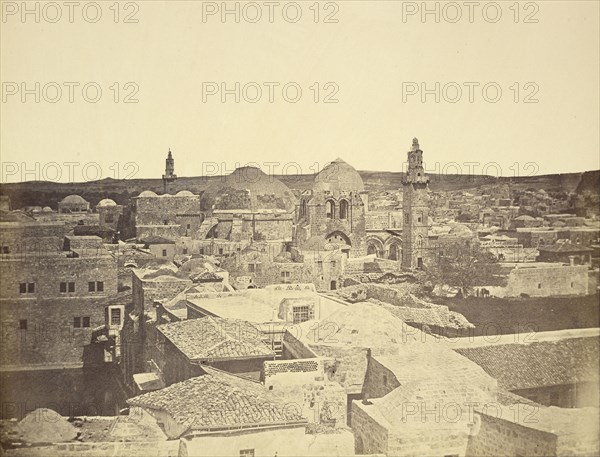 Top View of Jerusalem; James Robertson, English, 1813 - 1888, Felice Beato, 1832 - 1909, Antonio Beato