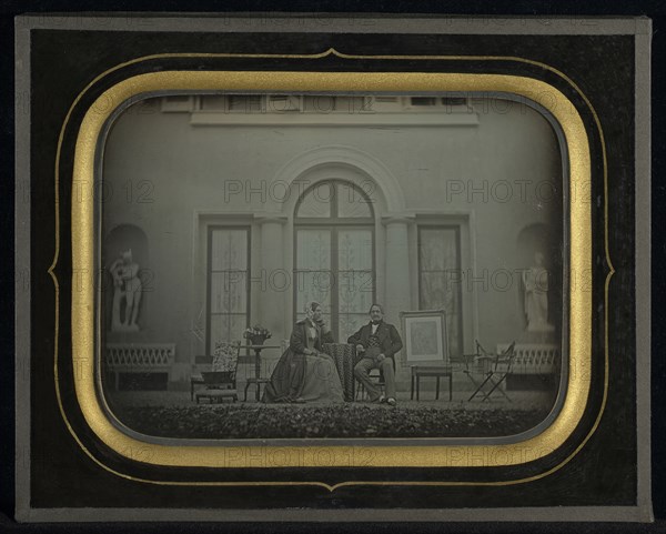 Jean-Gabriel and Anne-Charlotte-Adélaide Eynard; Jean-Gabriel Eynard, Swiss, 1775 - 1863, about 1845; Daguerreotype