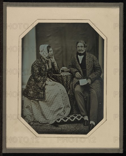 Jean-Gabriel and Anne-Charlotte-Adélaide Eynard; Jean-Gabriel Eynard, Swiss, 1775 - 1863, about 1845; Daguerreotype