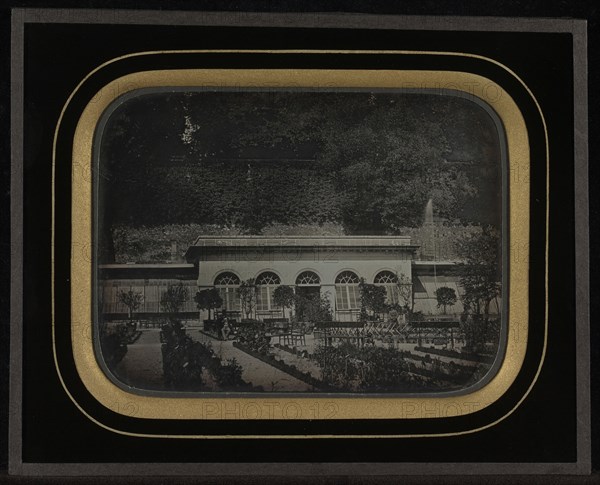 The Orangery in the Botanical Garden, Geneva; Jean-Gabriel Eynard, Swiss, 1775 - 1863, about 1850; Daguerreotype